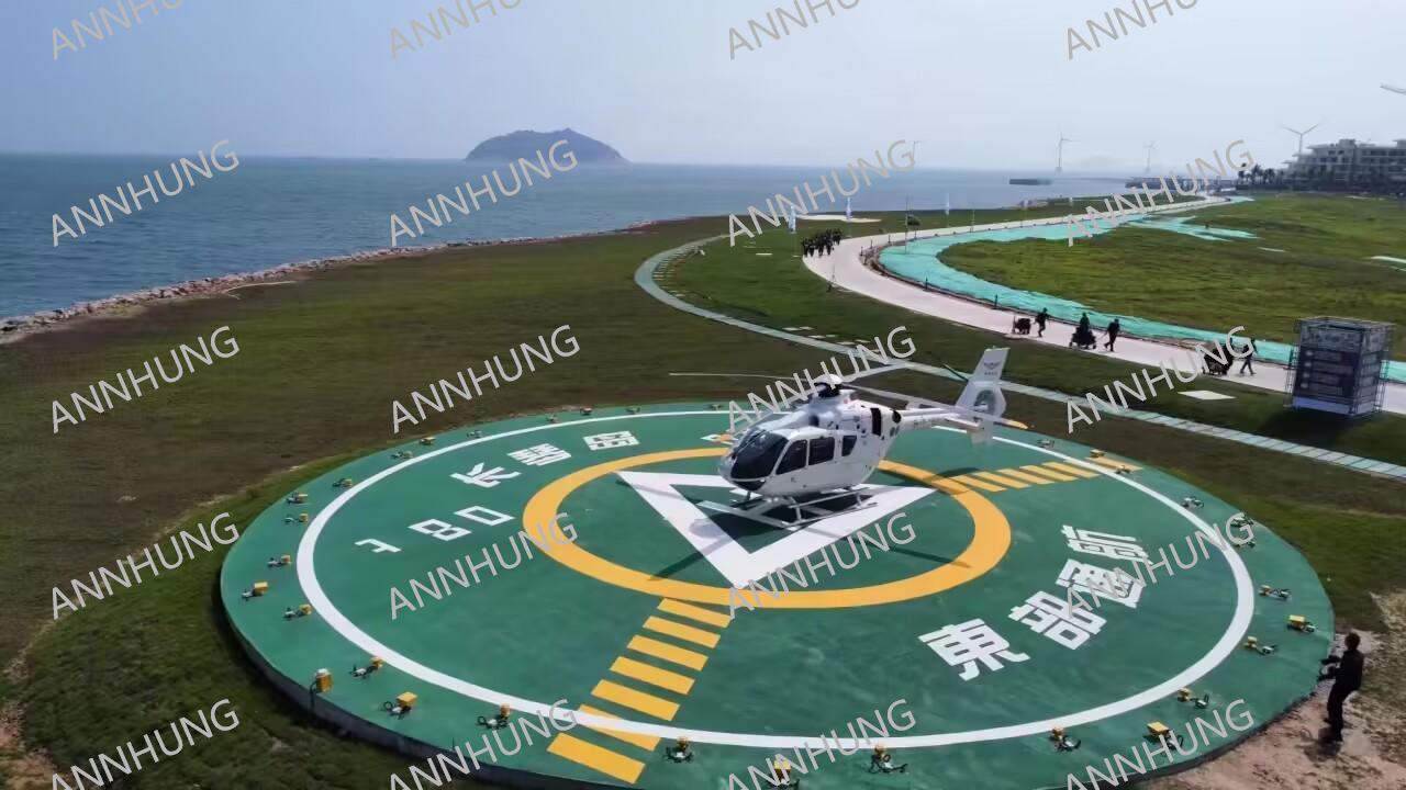 กรณี บริษัท ล่าสุดเกี่ยวกับ Coastal Heliport Light Installation Case: ICAO-Compliant LED Helipad Lighting for Safe Night Landings