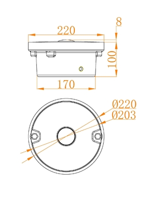 Green IP68 Led Heliport Lighting ทัชดาวน์และยกพื้นที่ AH-HP-I-TLOFL