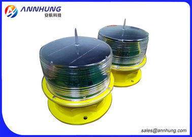 โคมไฟรันเวย์พลังงานแสงอาทิตย์สีเหลืองสีแดงของสนามบินพร้อมแบตเตอรี่รีไซเคิล