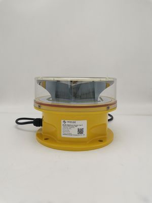 60FPM GPS Sync LED Aviation Obstruction Light กับ UV Polycarbonate สําหรับการเตือนเครื่องบินความแรงปานกลาง